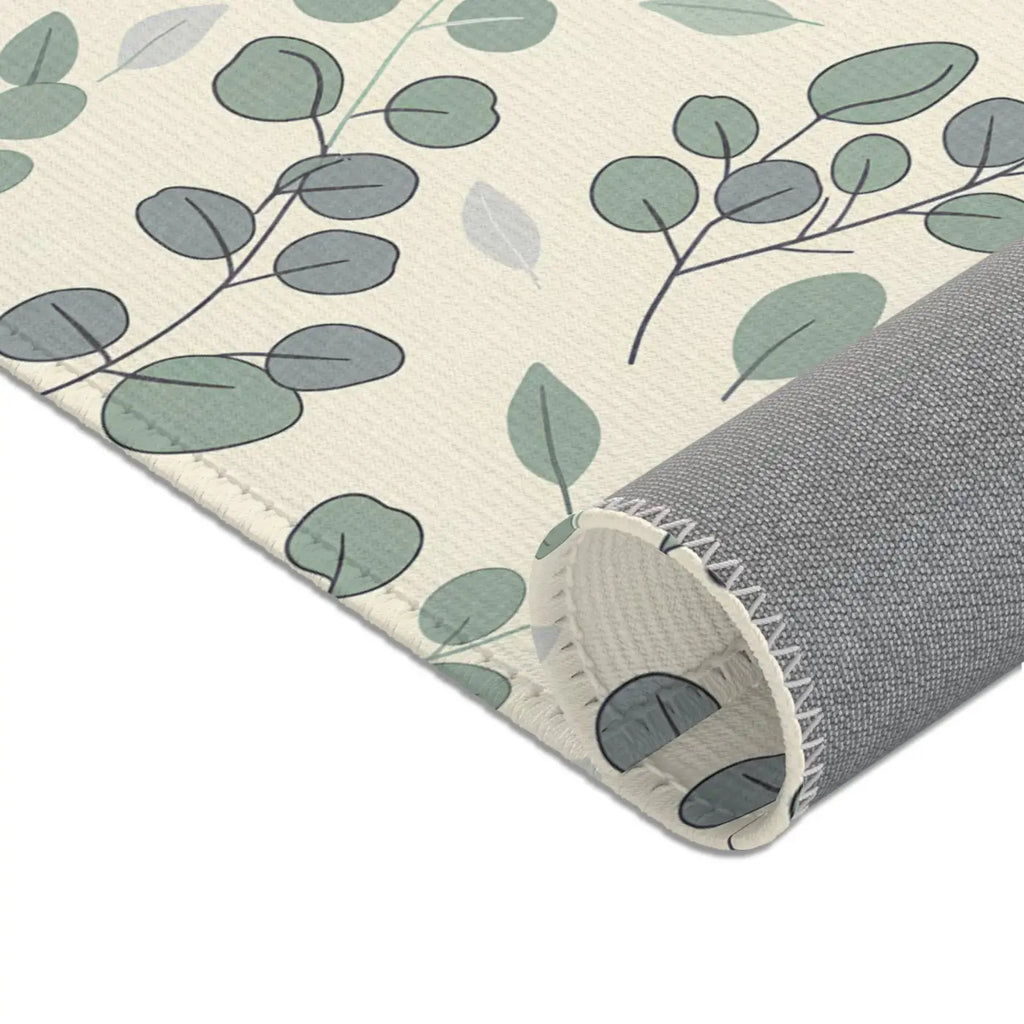 Eucalyptus Area Rug - Green Leaf Pattern for Home - DipaliZ