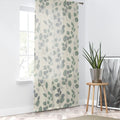 Eucalyptus Sheer Window Curtain - Botanical Design - DipaliZ