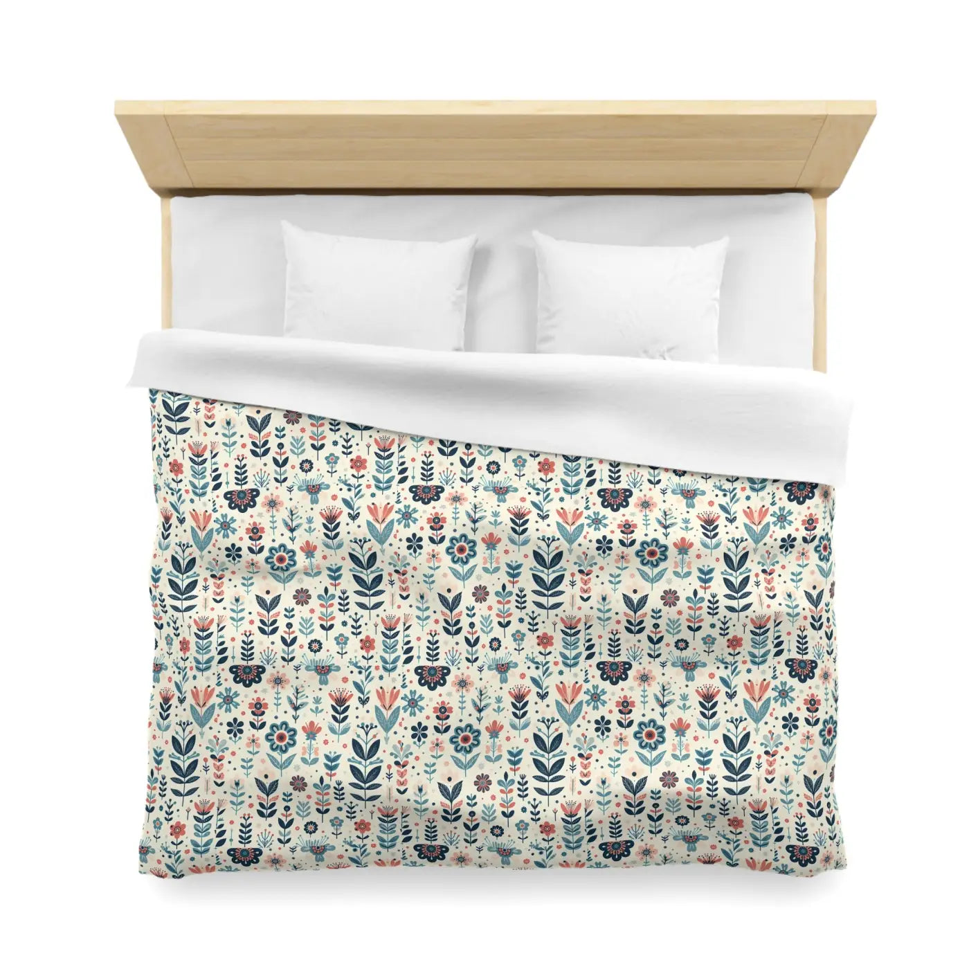 Botanical Floral Microfiber Duvet Cover - Cozy Bedding - DipaliZ