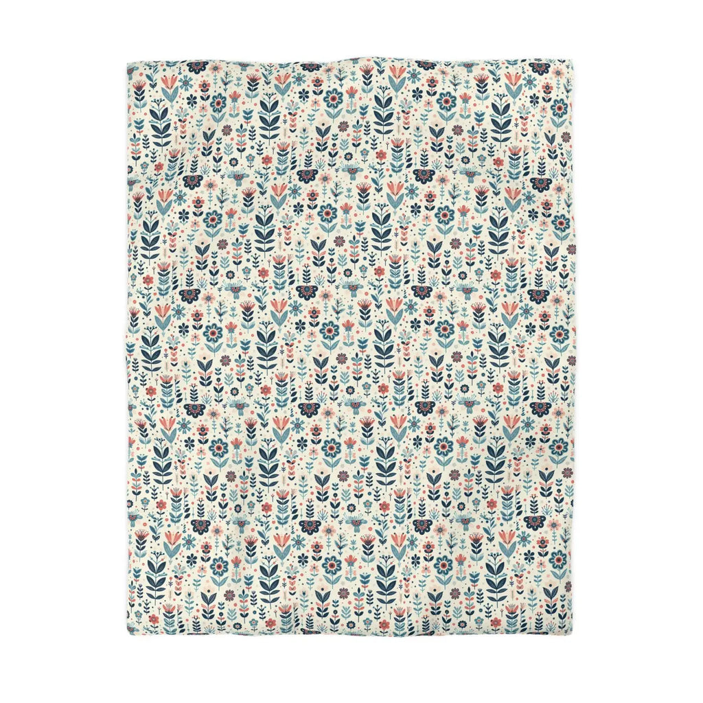 Botanical Floral Microfiber Duvet Cover - Cozy Bedding - DipaliZ
