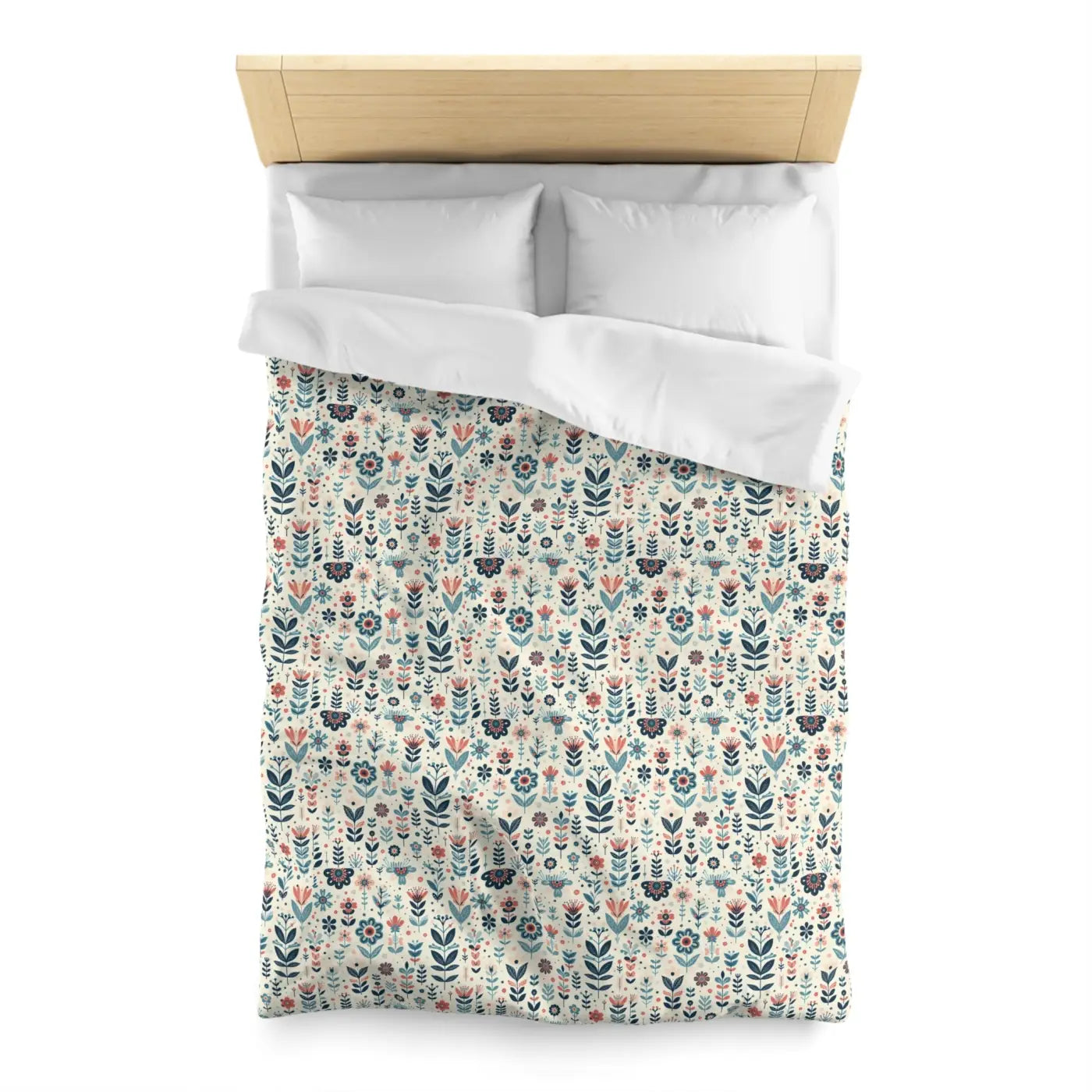 Botanical Floral Microfiber Duvet Cover - Cozy Bedding - DipaliZ