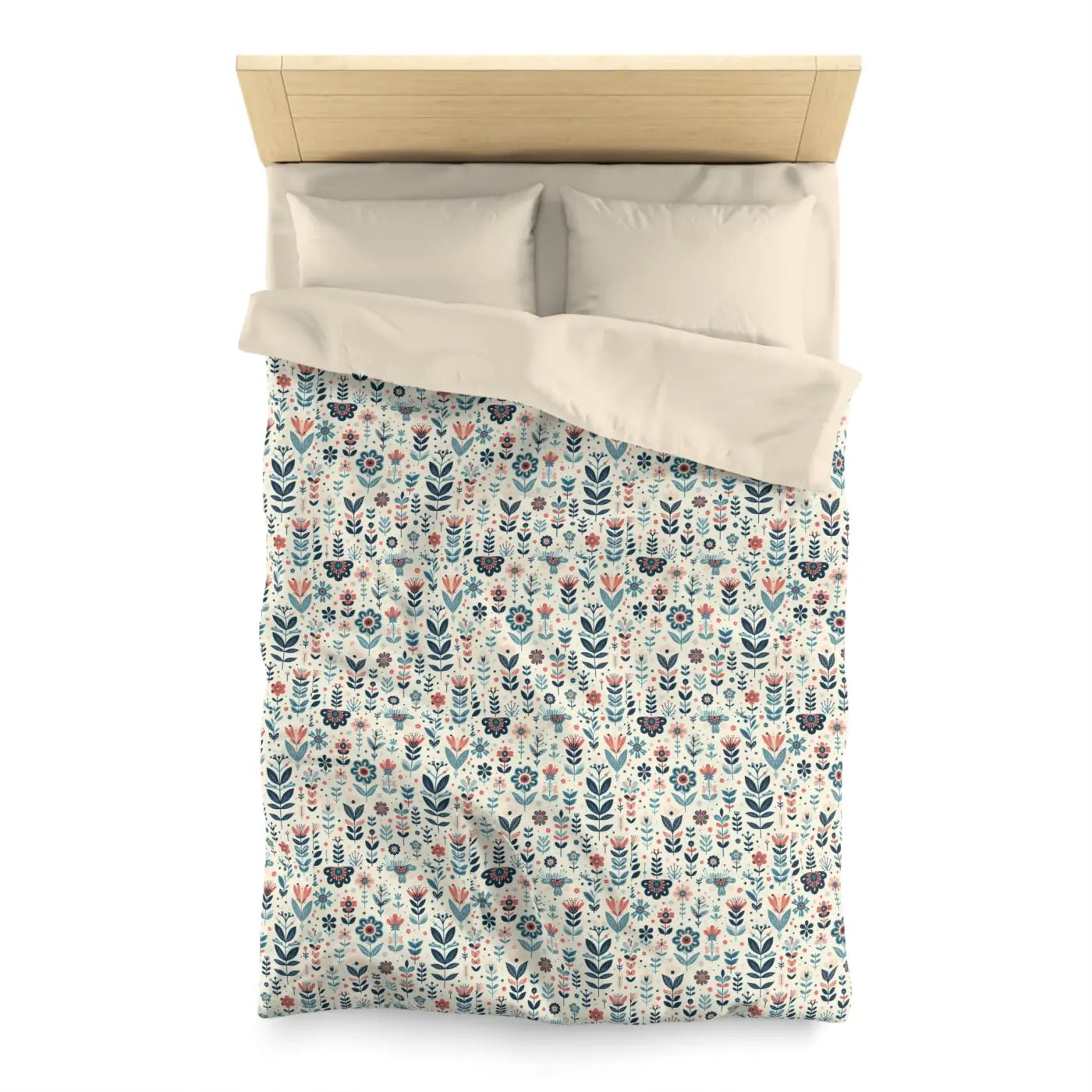 Botanical Floral Microfiber Duvet Cover - Cozy Bedding - DipaliZ