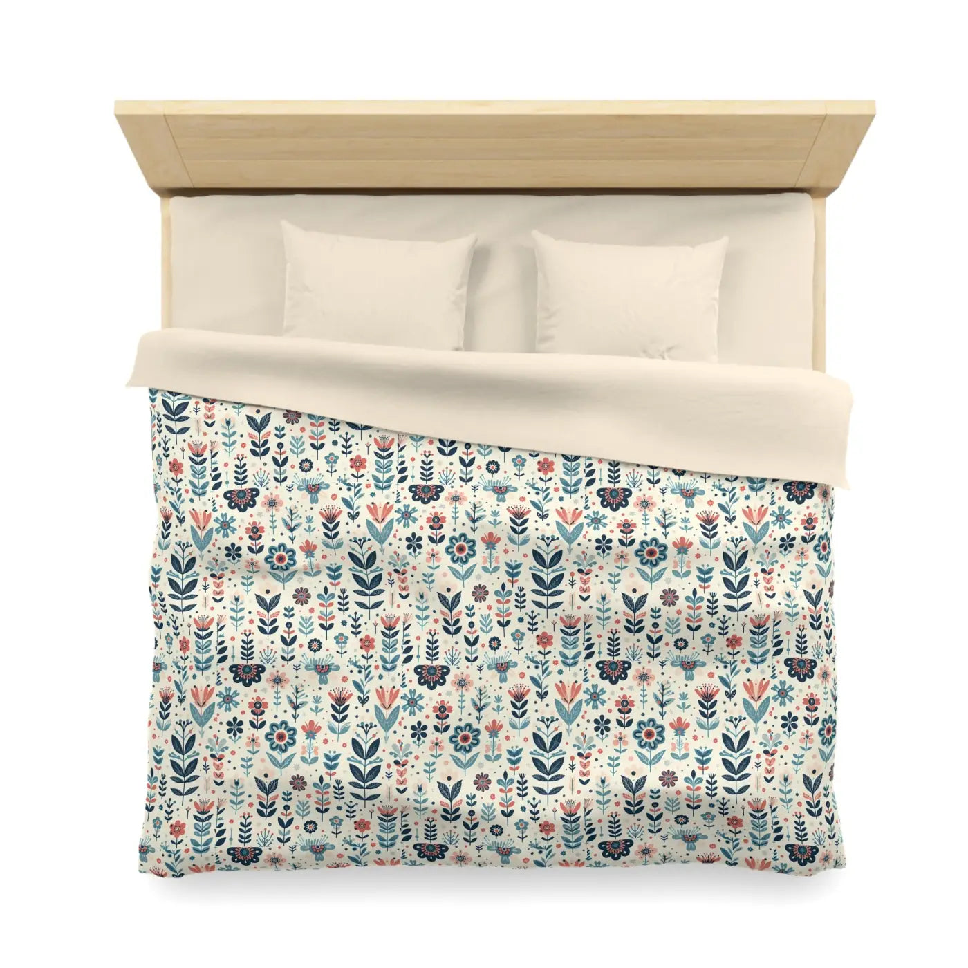Botanical Floral Microfiber Duvet Cover - Cozy Bedding - DipaliZ