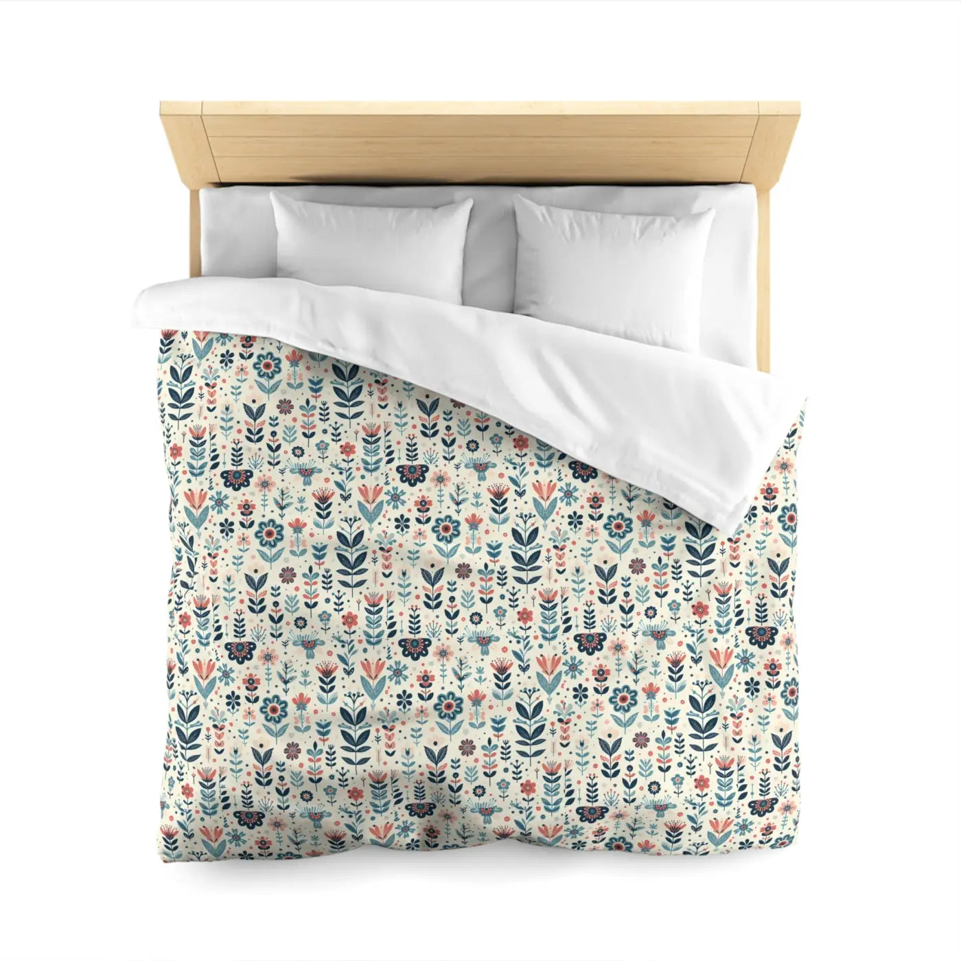 Botanical Floral Microfiber Duvet Cover - Cozy Bedding - DipaliZ