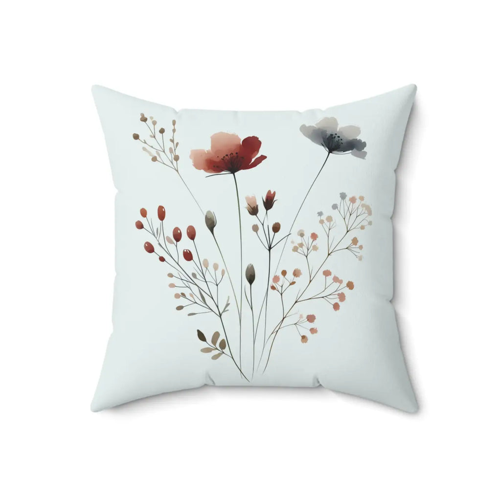 Botanical Floral Square Pillow - Cozy Home Decor Accent - DipaliZ