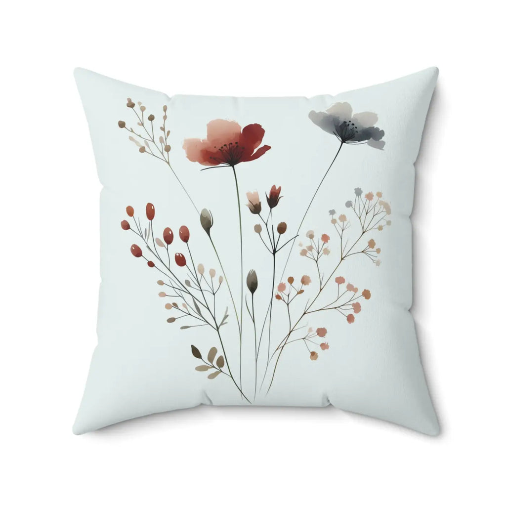 Botanical Floral Square Pillow - Cozy Home Decor Accent - DipaliZ