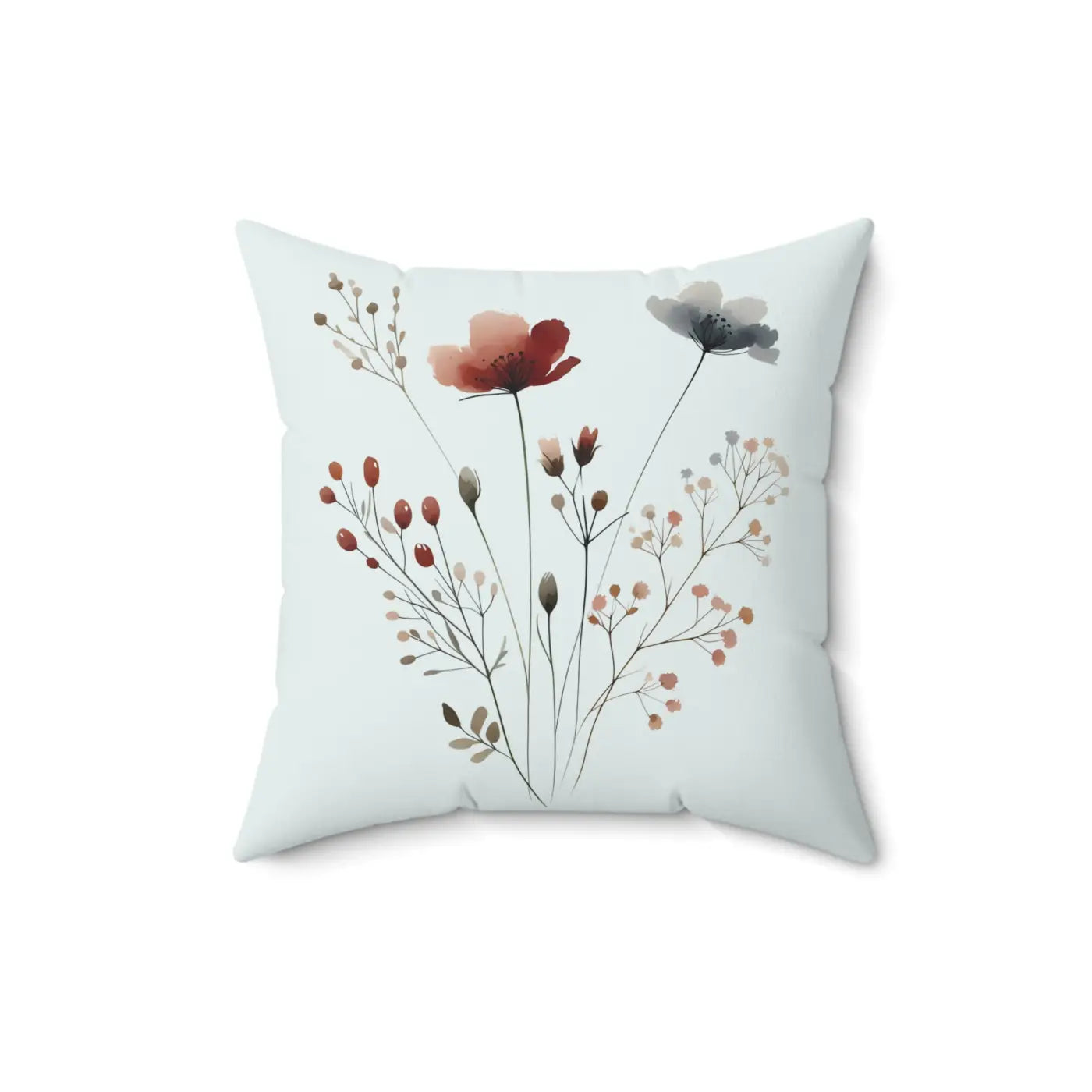Botanical Floral Square Pillow - Cozy Home Decor Accent - DipaliZ