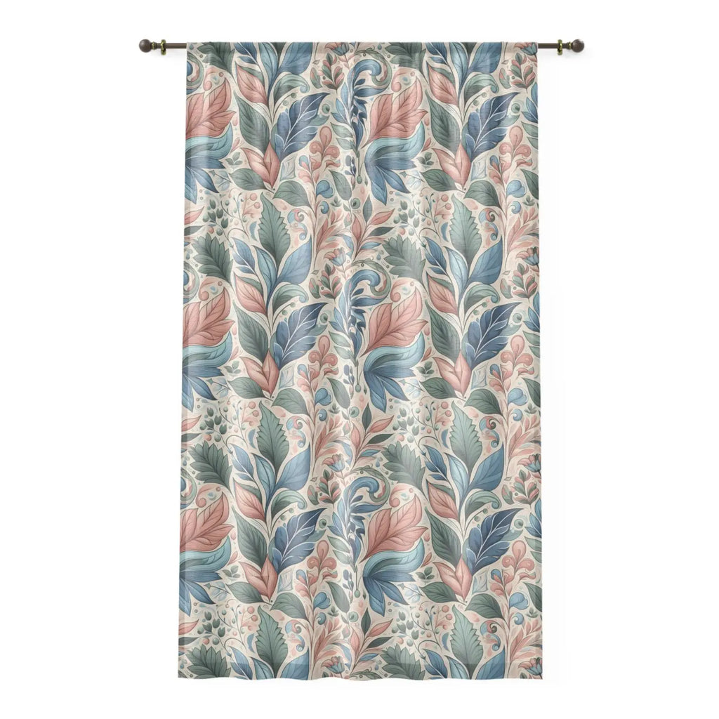 Botanical Floral Window Curtain - Elegant Home Decor - DipaliZ