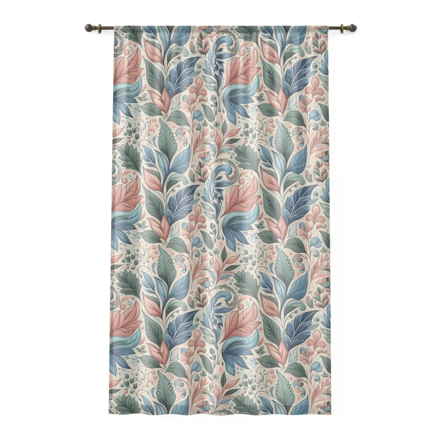 Botanical Floral Window Curtain - Elegant Home Decor - DipaliZ