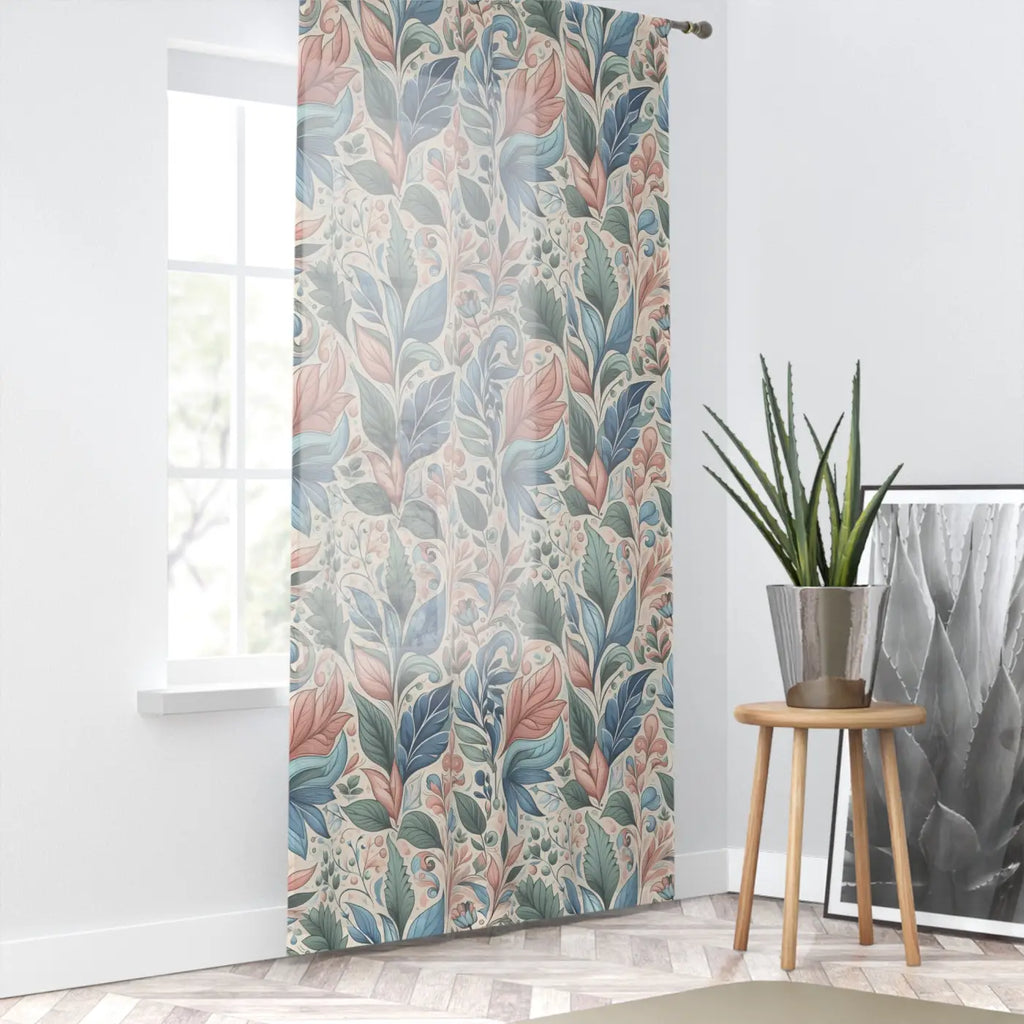 Botanical Floral Window Curtain - Elegant Home Decor - DipaliZ