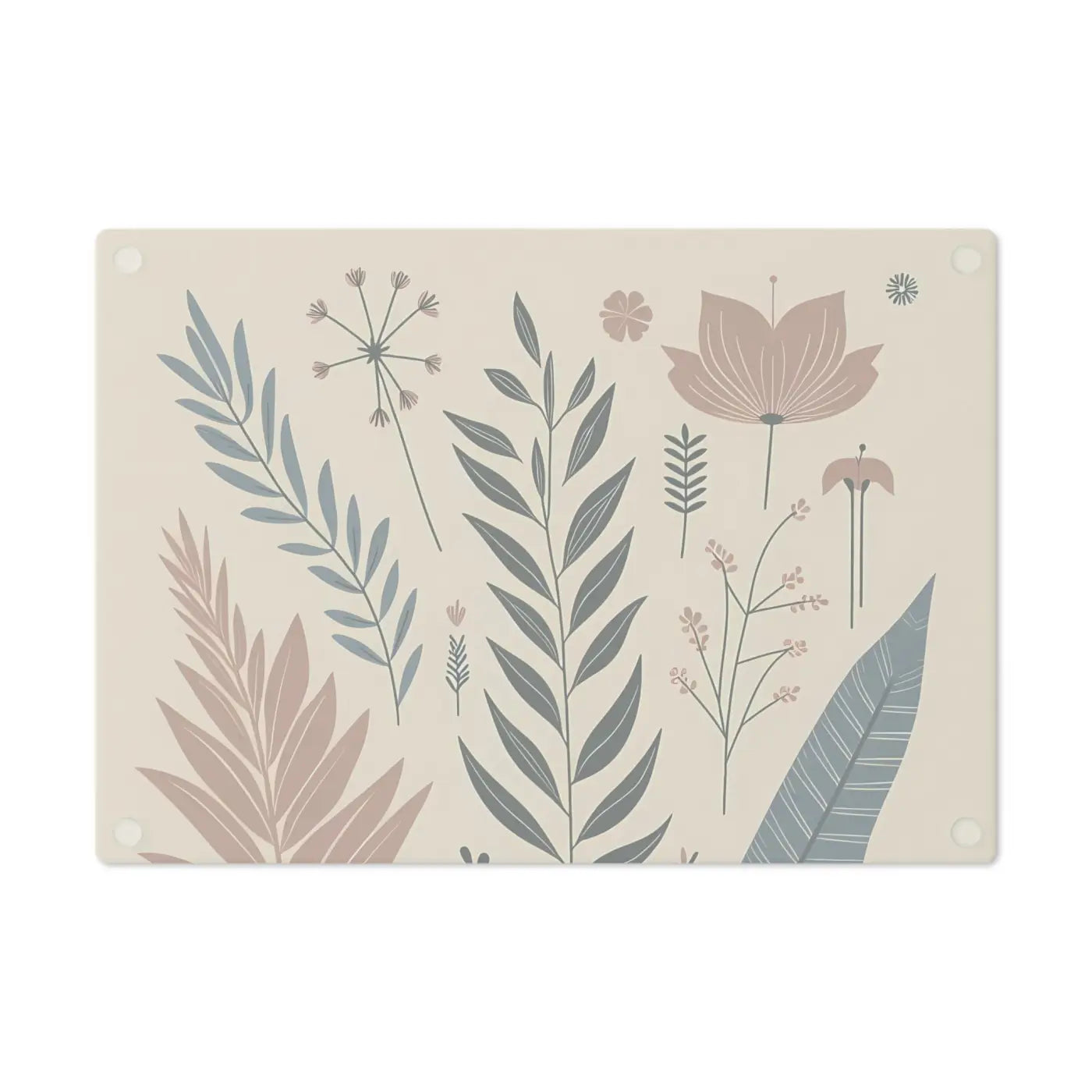 Flowers Tempered Glass Cutting Board - Botanical Kitchen - DipaliZ