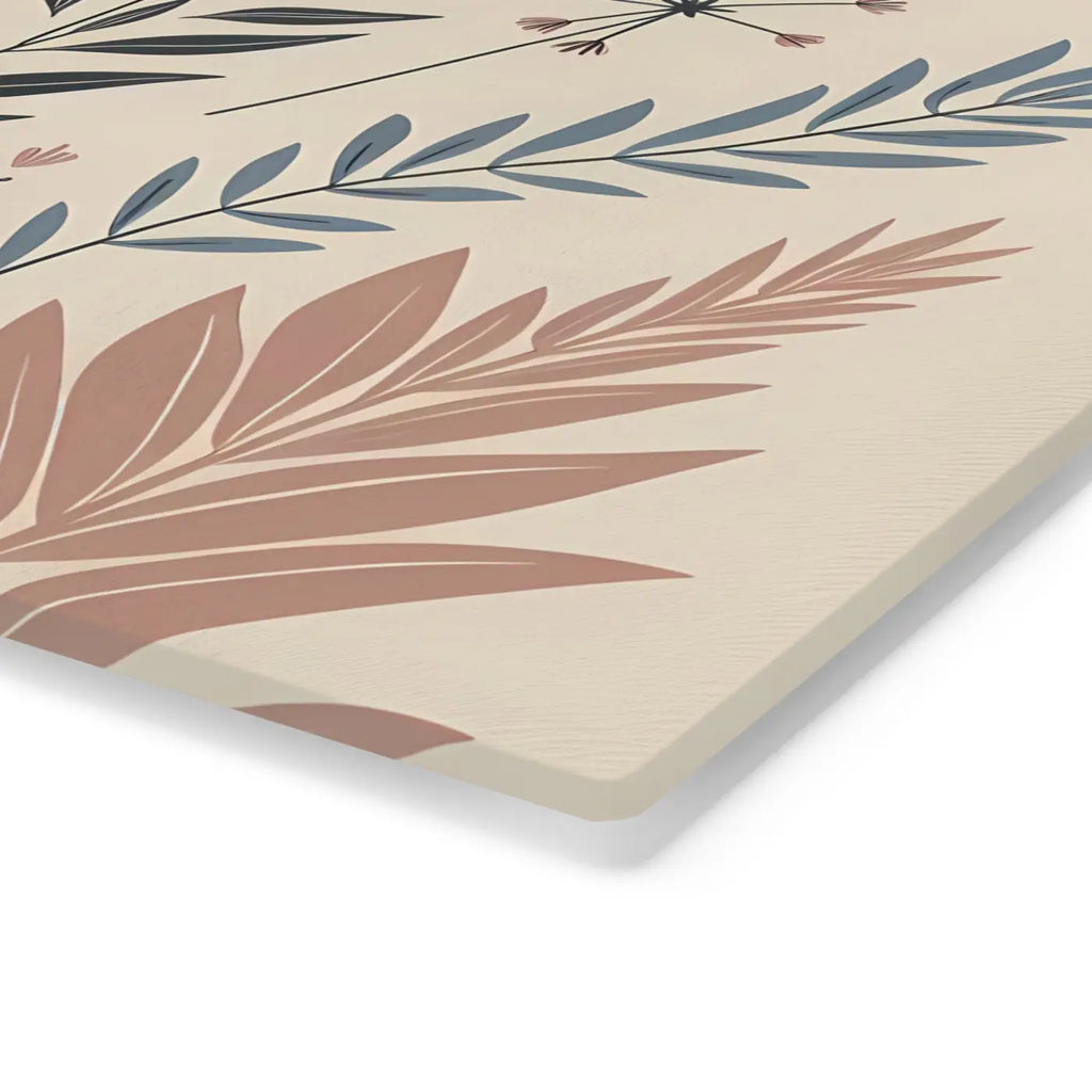 Flowers Tempered Glass Cutting Board - Botanical Kitchen - DipaliZ