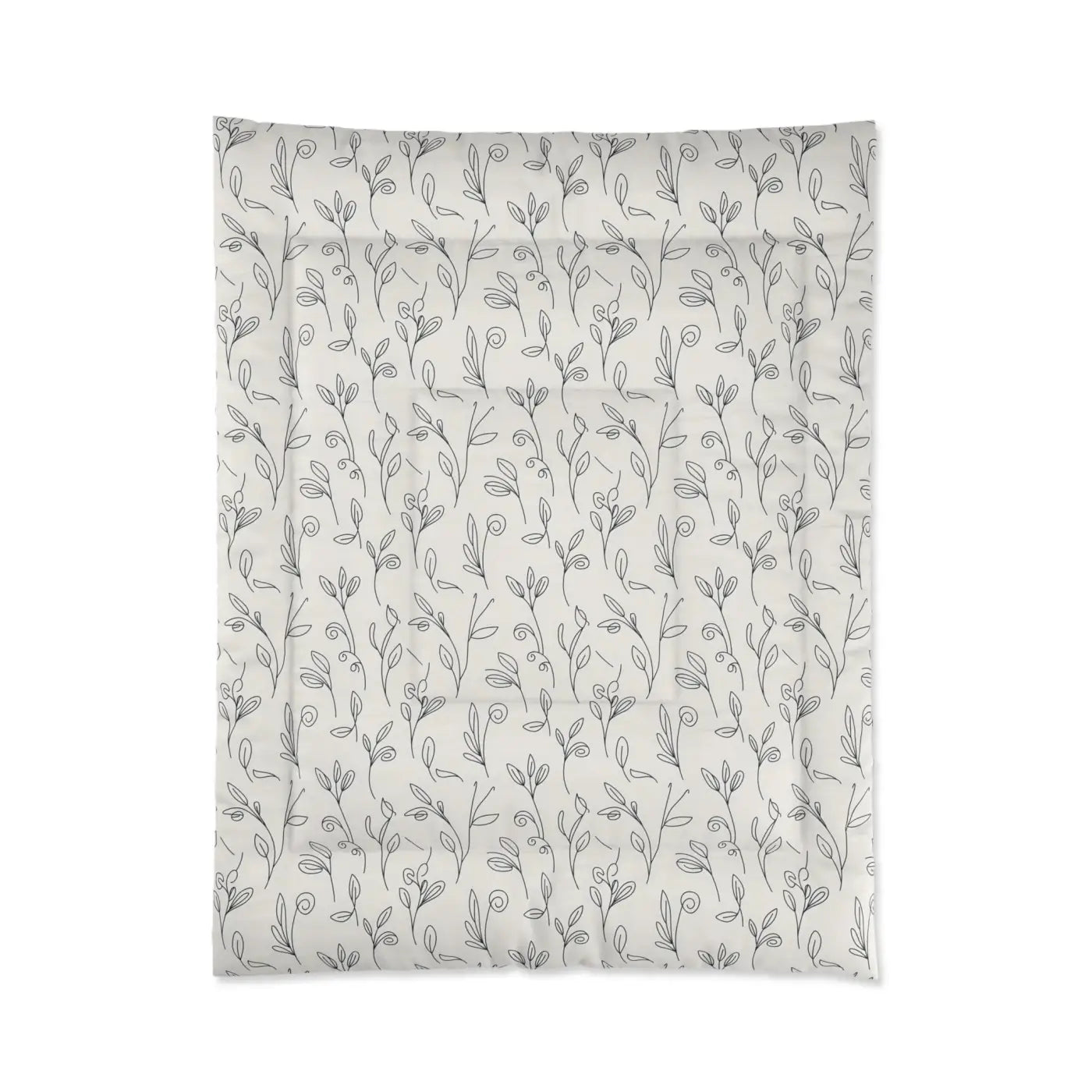 Gray Vine Comforter - Botanical Elegance for Bedrooms - DipaliZ