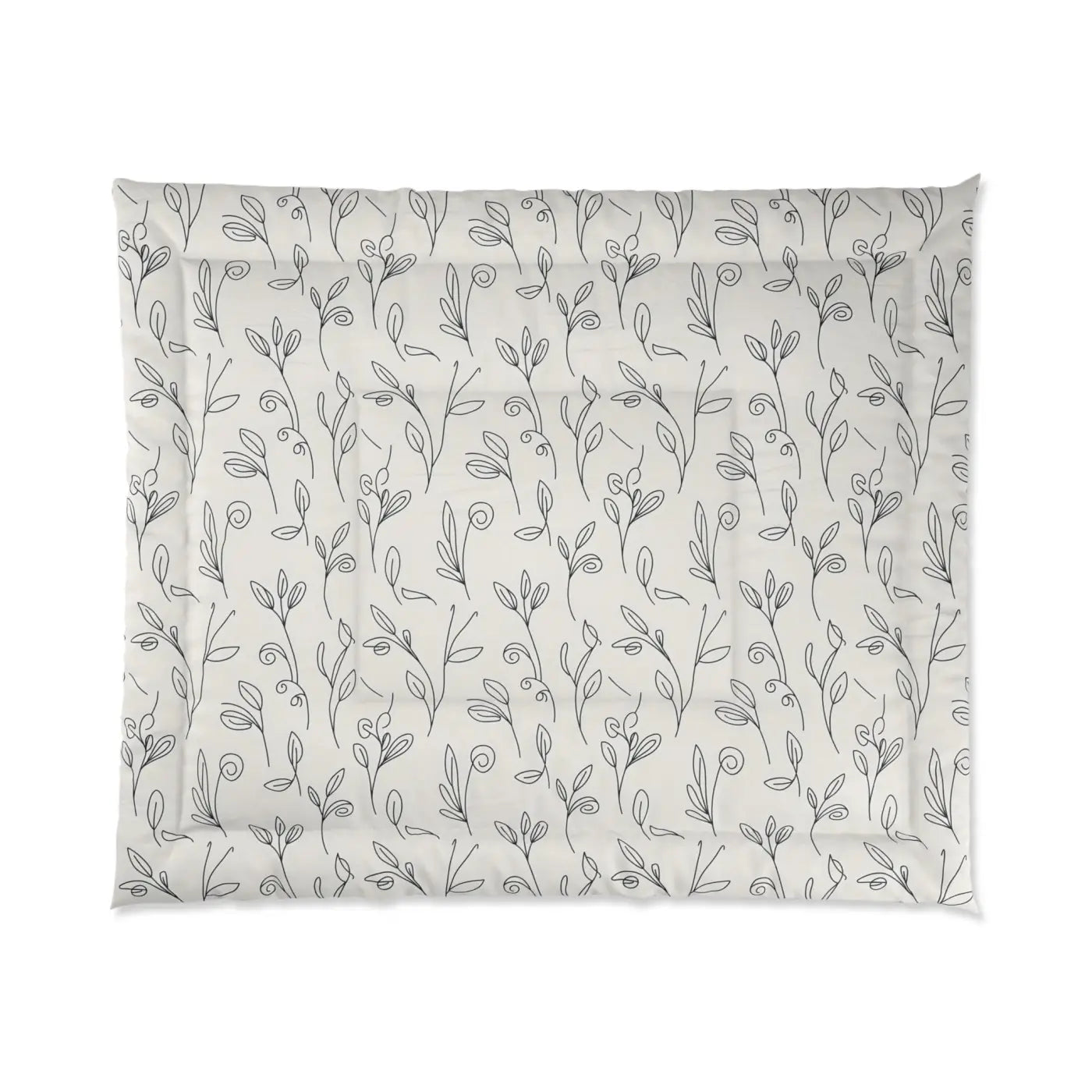 Gray Vine Comforter - Botanical Elegance for Bedrooms - DipaliZ