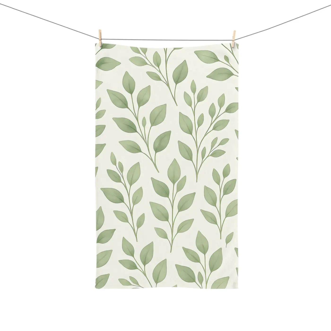 Botanical Leaf Towel - Greenery Bathroom Decor - DipaliZ