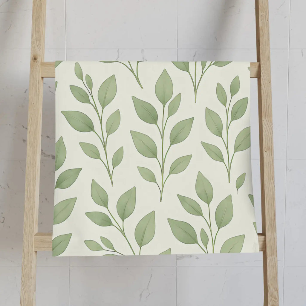 Botanical Leaf Towel - Greenery Bathroom Decor - DipaliZ