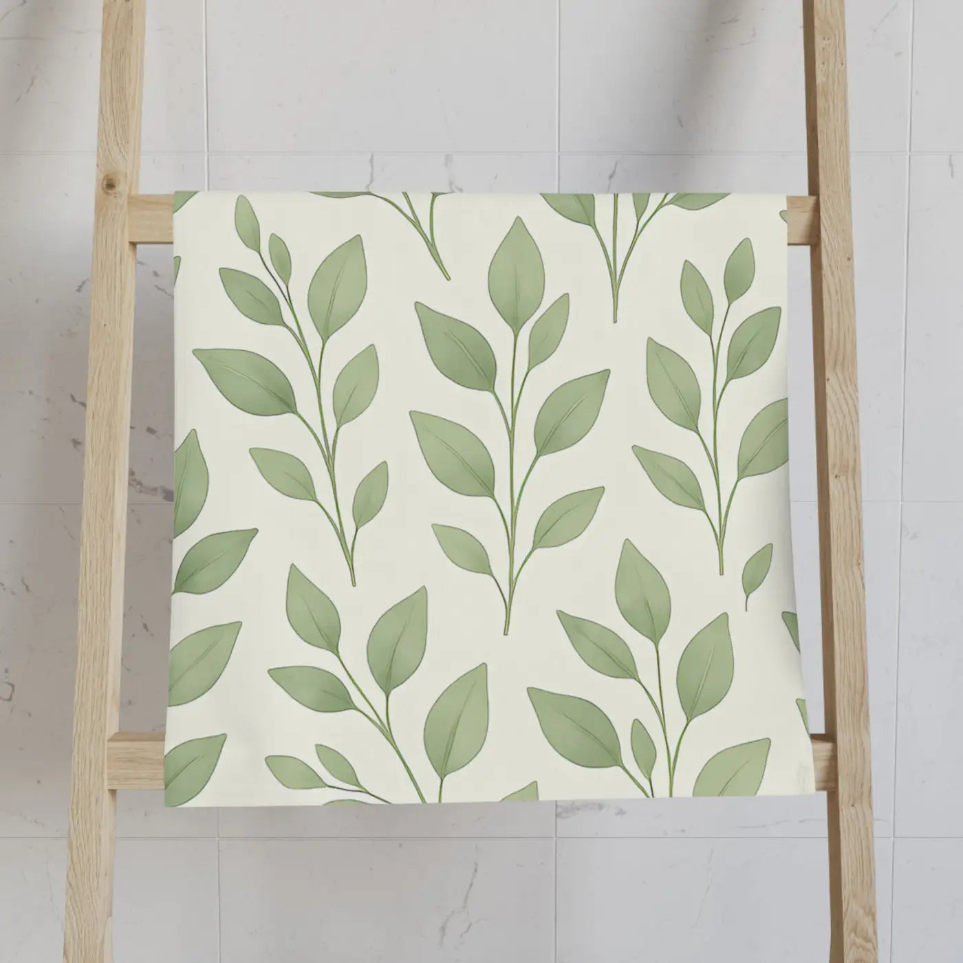 Botanical Leaf Towel - Greenery Bathroom Decor - DipaliZ