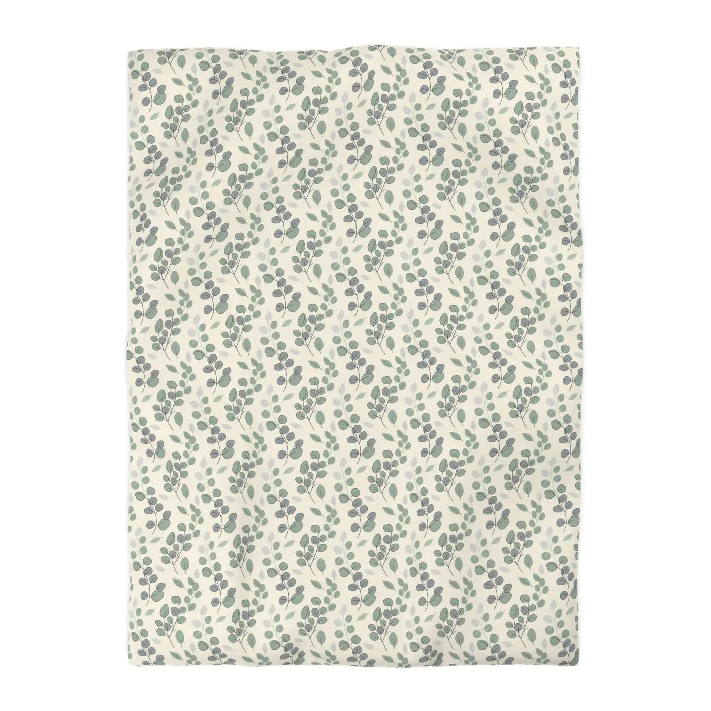 Botanical Leaf Microfiber Duvet - Eucalyptus Pattern - DipaliZ