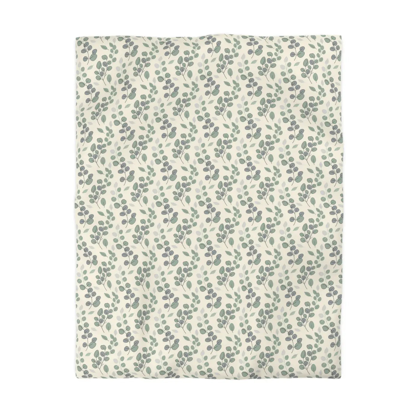 Botanical Leaf Microfiber Duvet - Eucalyptus Pattern - DipaliZ