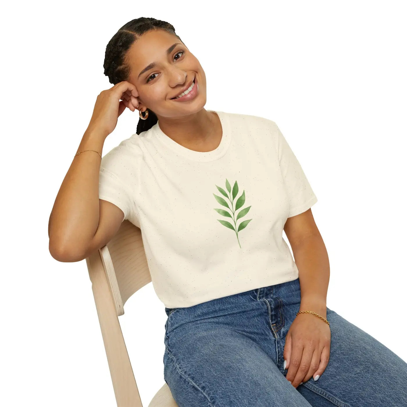 Botanical Leaf Tee - Eco Chic Nature Lover Gift - DipaliZ