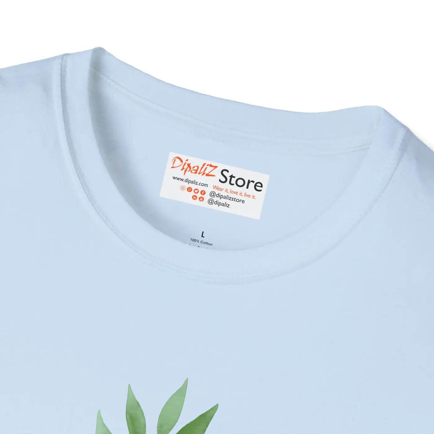 Botanical Leaf Tee - Eco Chic Nature Lover Gift - DipaliZ