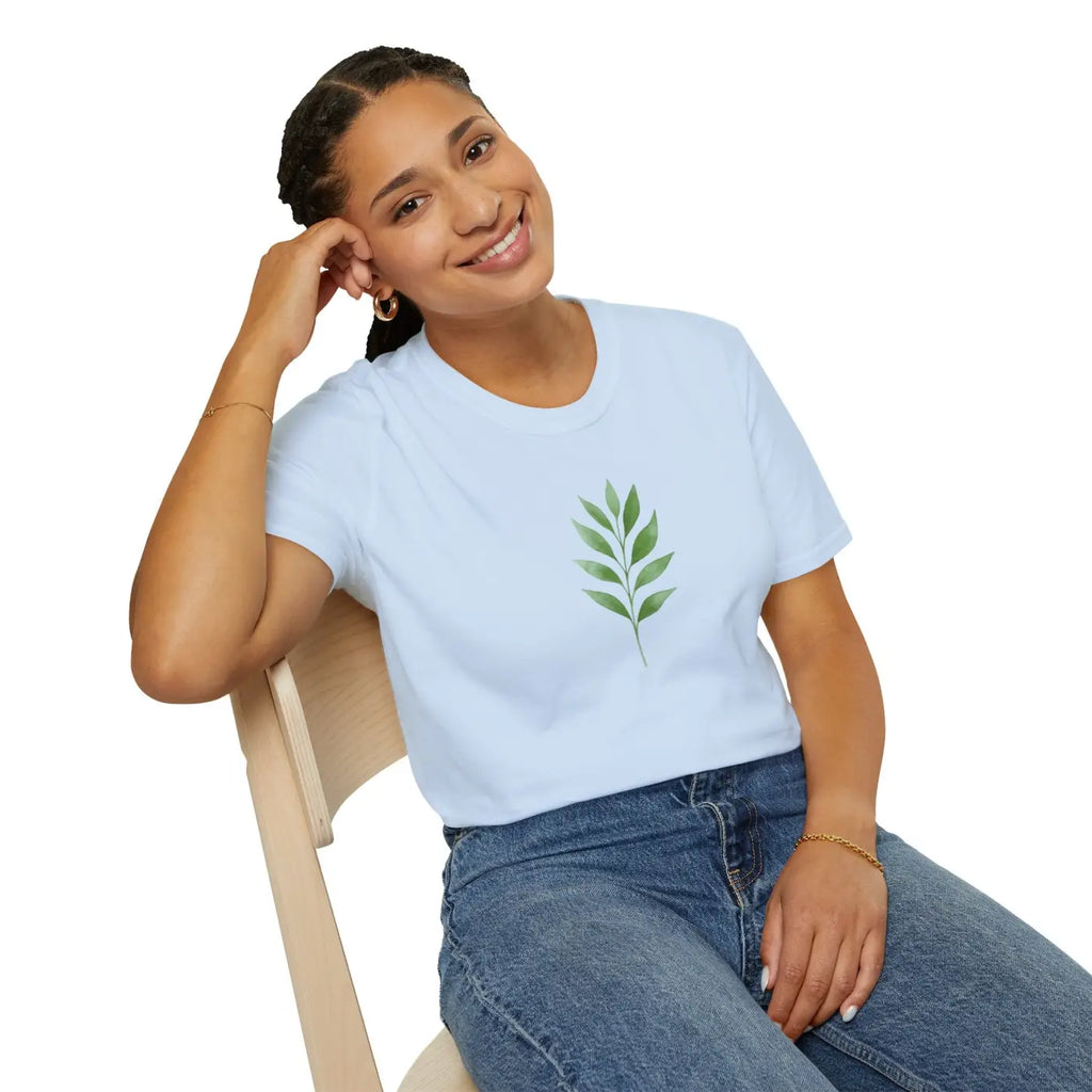 Botanical Leaf Tee - Eco Chic Nature Lover Gift - DipaliZ