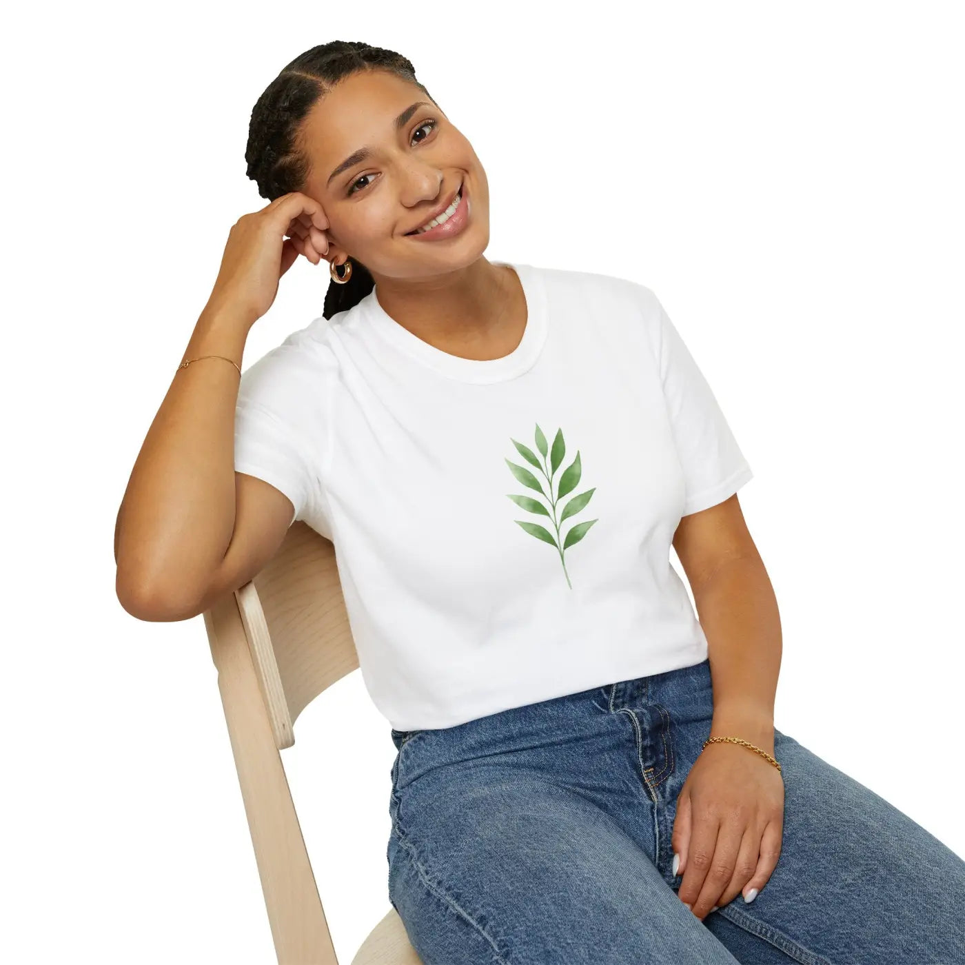 Botanical Leaf Tee - Eco Chic Nature Lover Gift - DipaliZ