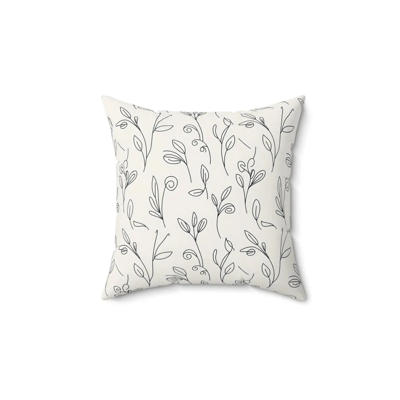 Botanical Cream Pillow - Recycled Polyester Square - DipaliZ