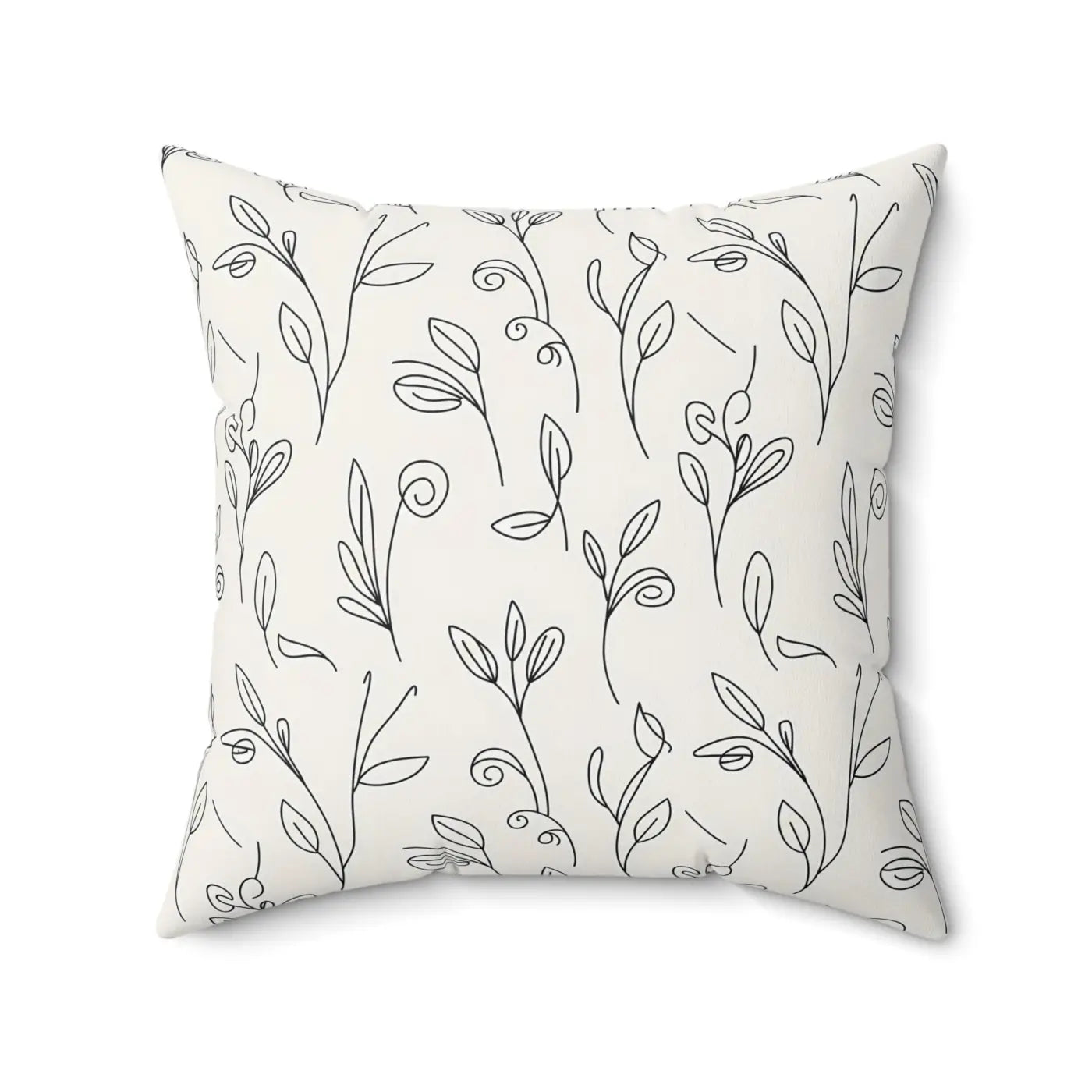 Botanical Cream Pillow - Recycled Polyester Square - DipaliZ