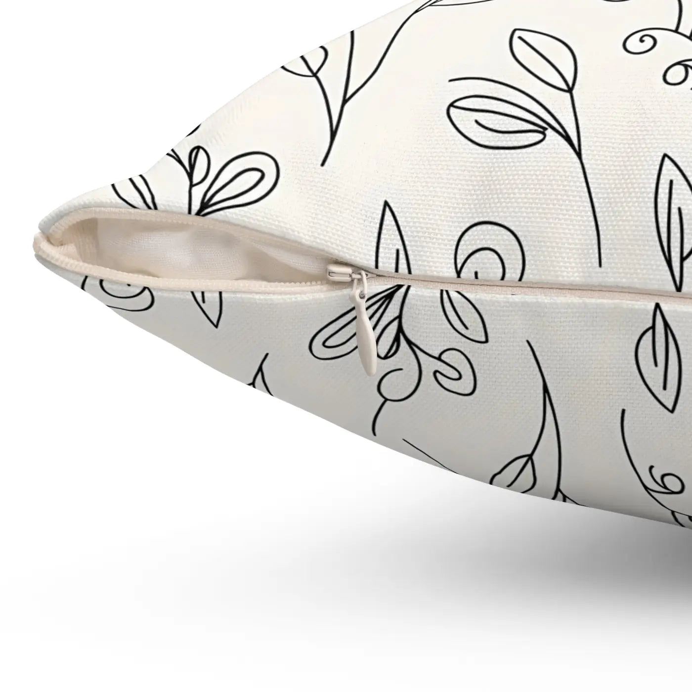 Botanical Cream Pillow - Recycled Polyester Square - DipaliZ