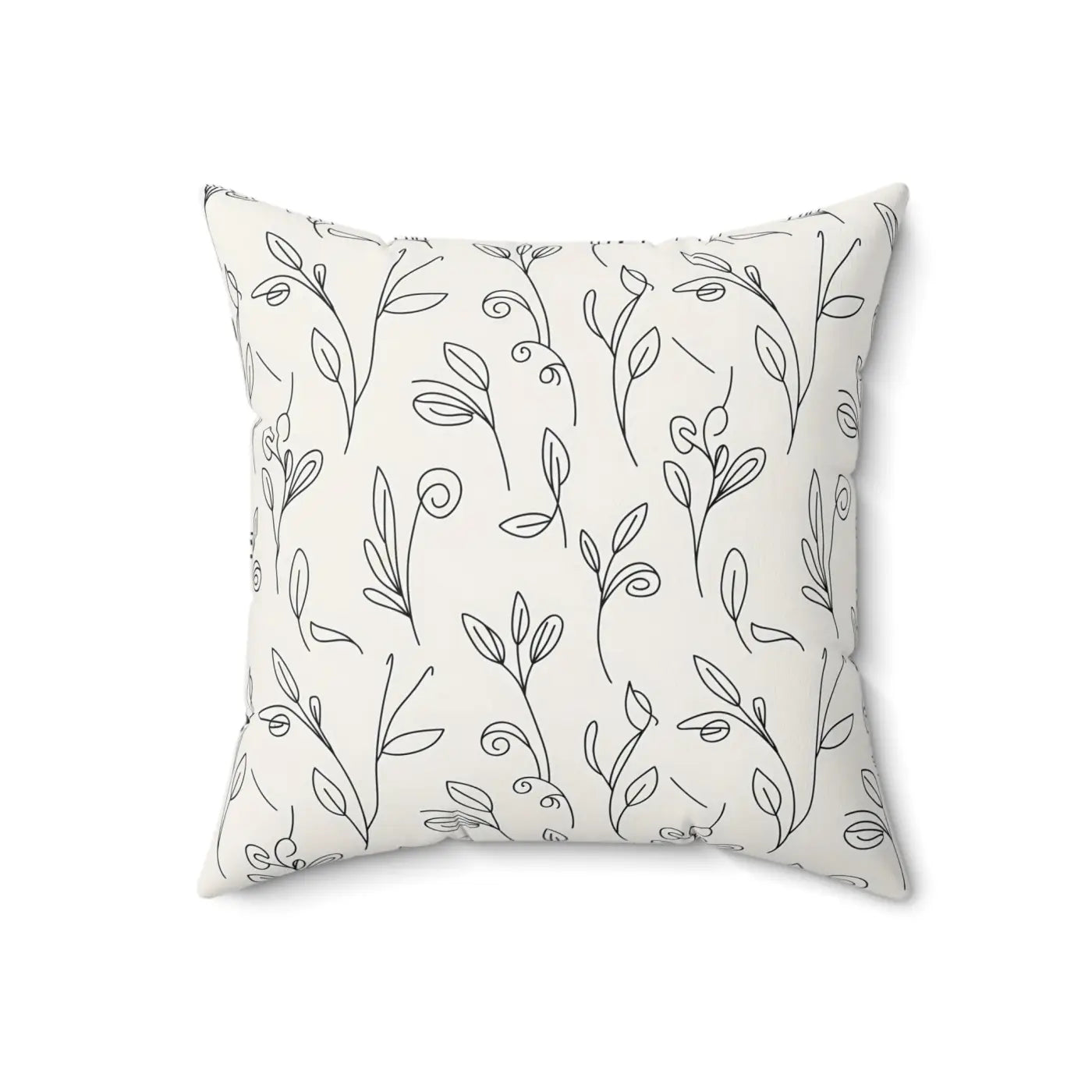 Botanical Cream Pillow - Recycled Polyester Square - DipaliZ