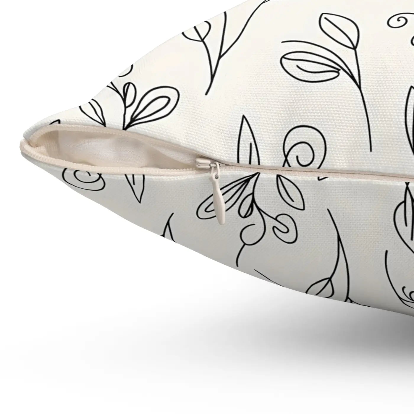 Botanical Cream Pillow - Recycled Polyester Square - DipaliZ
