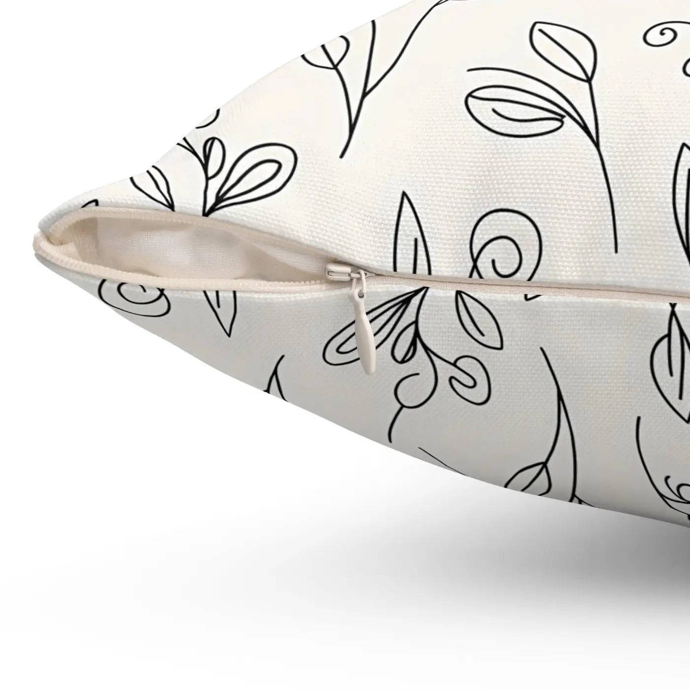 Botanical Cream Pillow - Recycled Polyester Square - DipaliZ