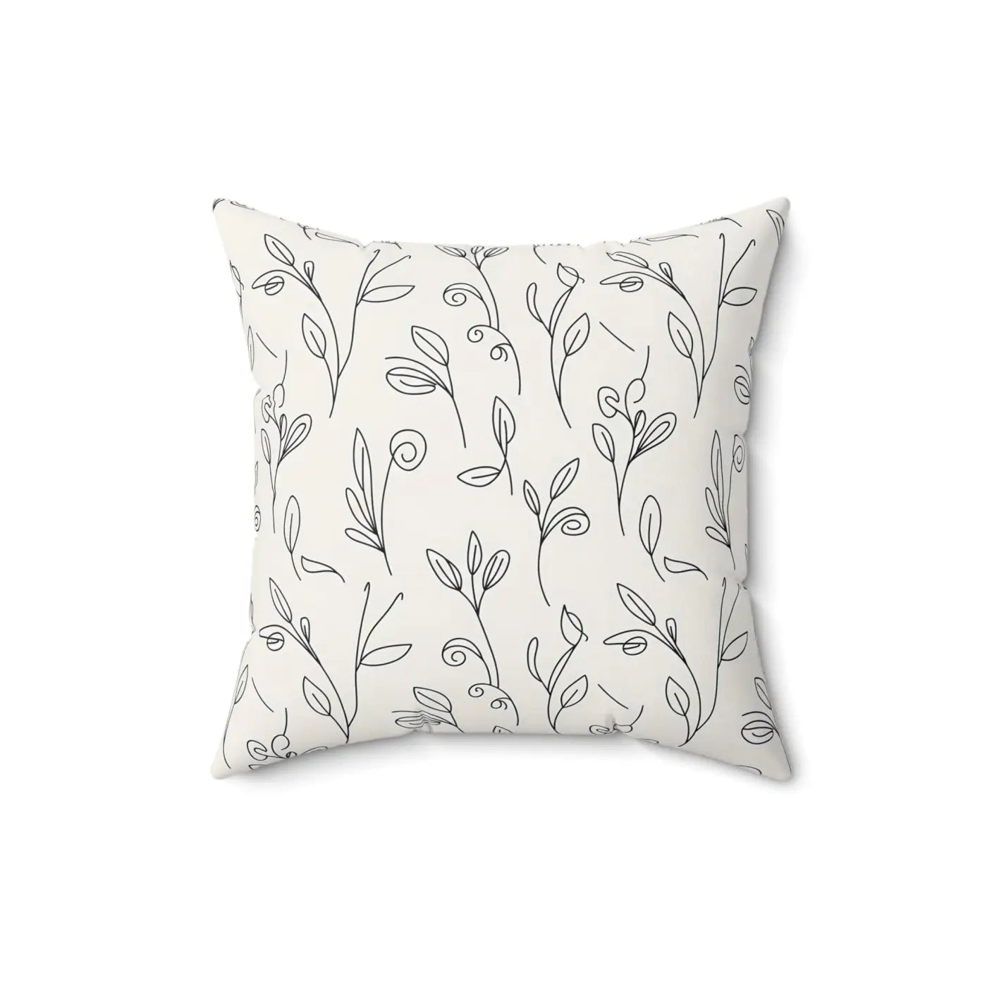 Botanical Cream Pillow - Recycled Polyester Square - DipaliZ