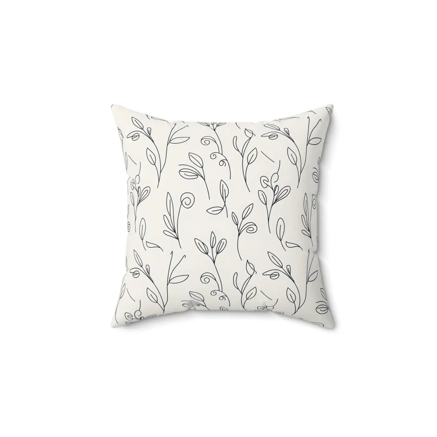Botanical Cream Pillow - Recycled Polyester Square - DipaliZ