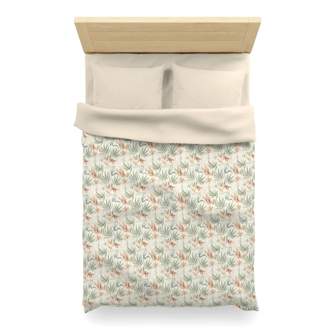 Botanical Microfiber Duvet - Leaf Print Color Vibrancy - DipaliZ