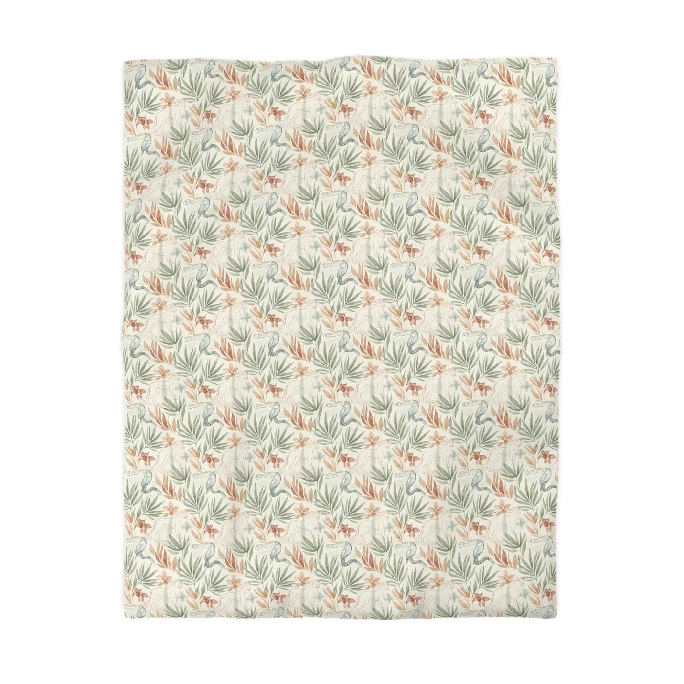 Botanical Microfiber Duvet - Leaf Print Color Vibrancy - DipaliZ