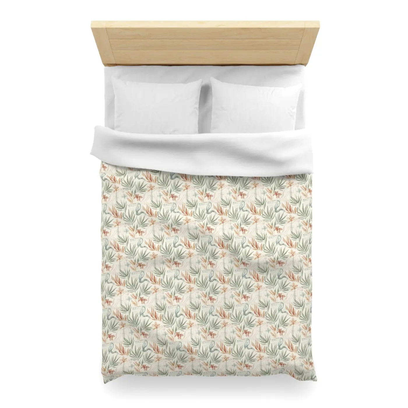 Botanical Microfiber Duvet - Leaf Print Color Vibrancy - DipaliZ