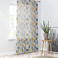 Botanical Pattern Window Curtain - Modern Floral Yellow - DipaliZ