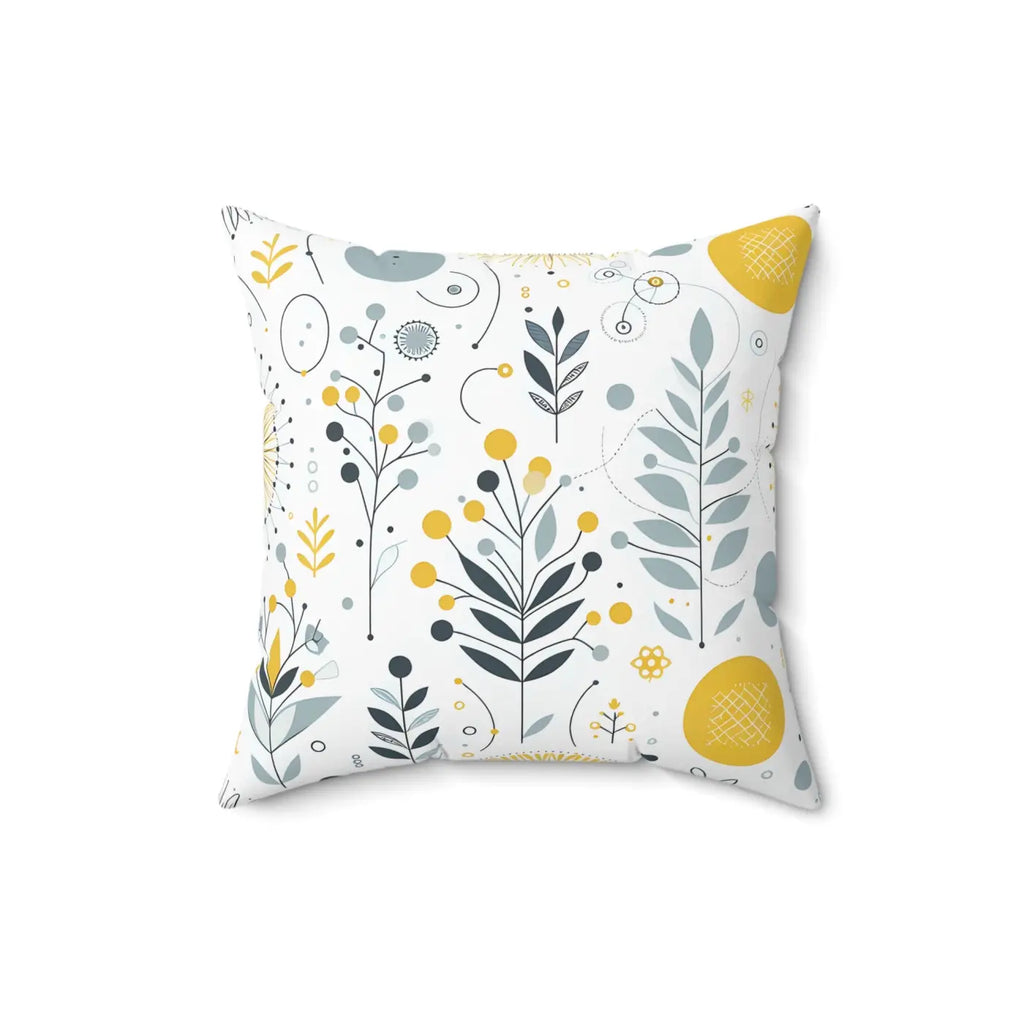 Botanical Print Square Pillow - Cozy Home Vibes - DipaliZ