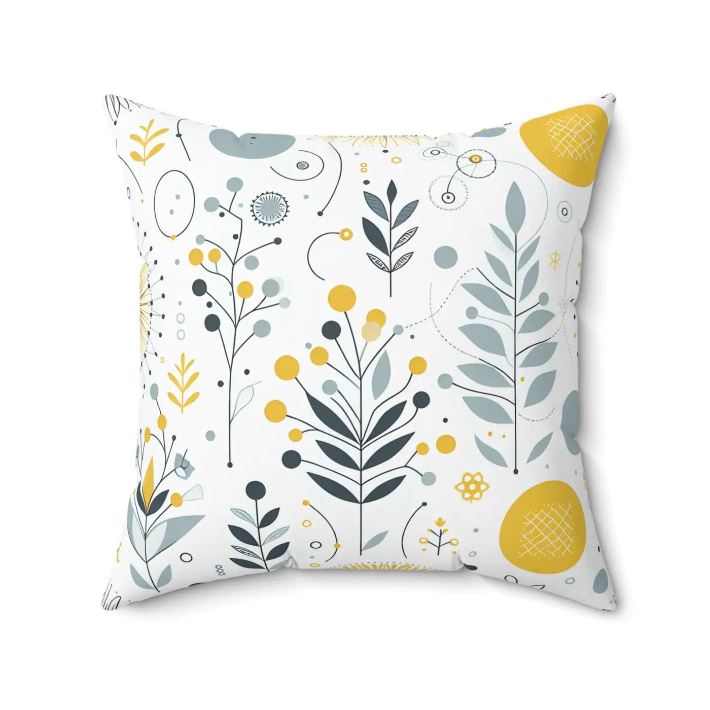 Botanical Print Square Pillow - Cozy Home Vibes - DipaliZ