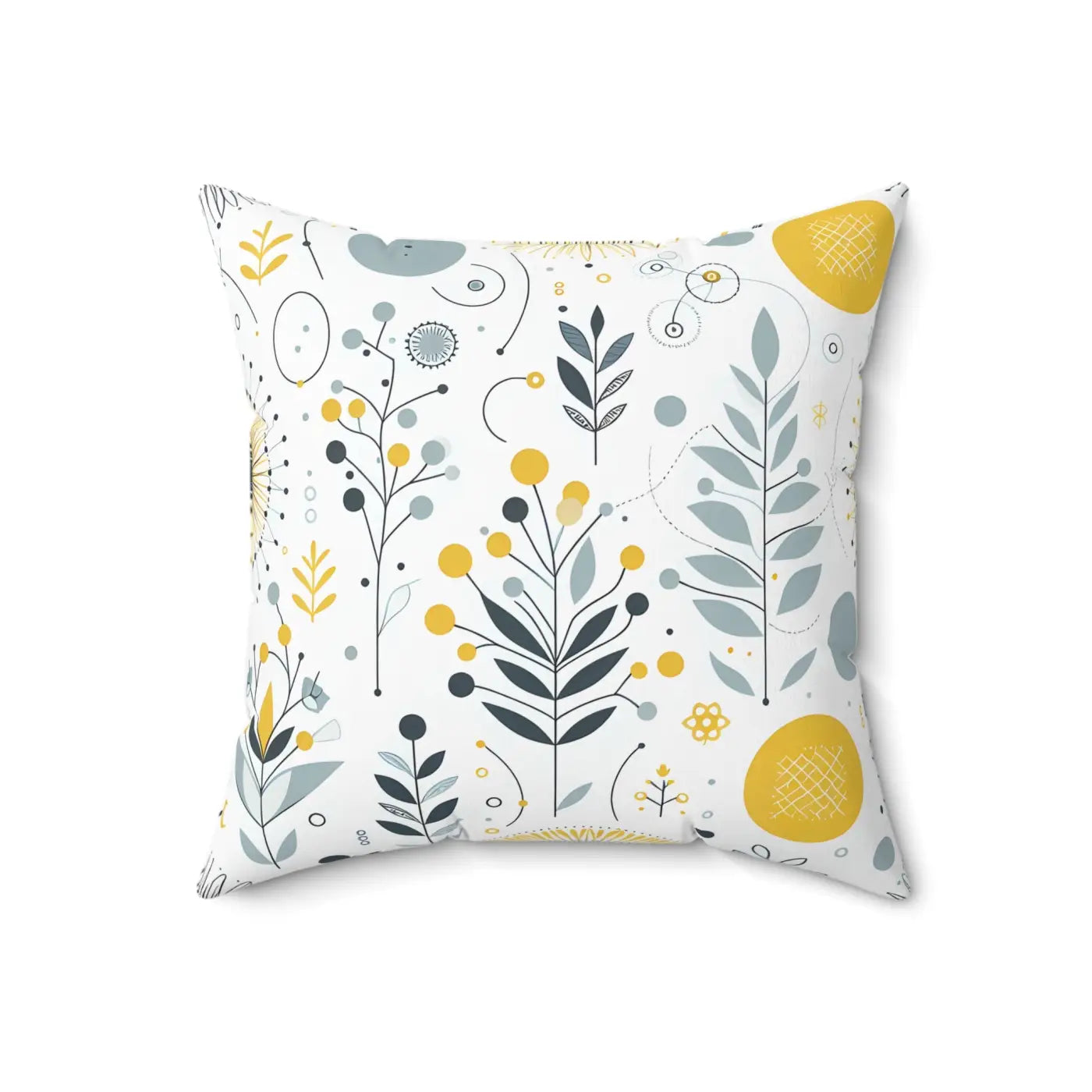 Botanical Print Square Pillow - Cozy Home Vibes - DipaliZ