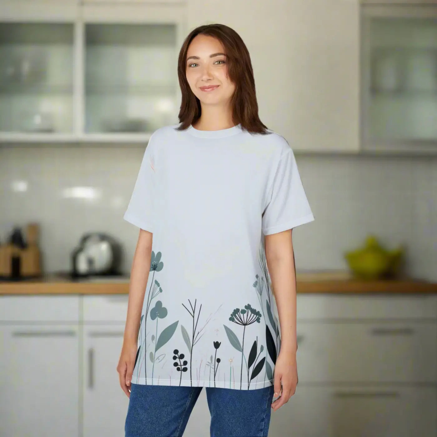 Botanical Print Unisex Tee - Festival Vibes Nature Lover - DipaliZ