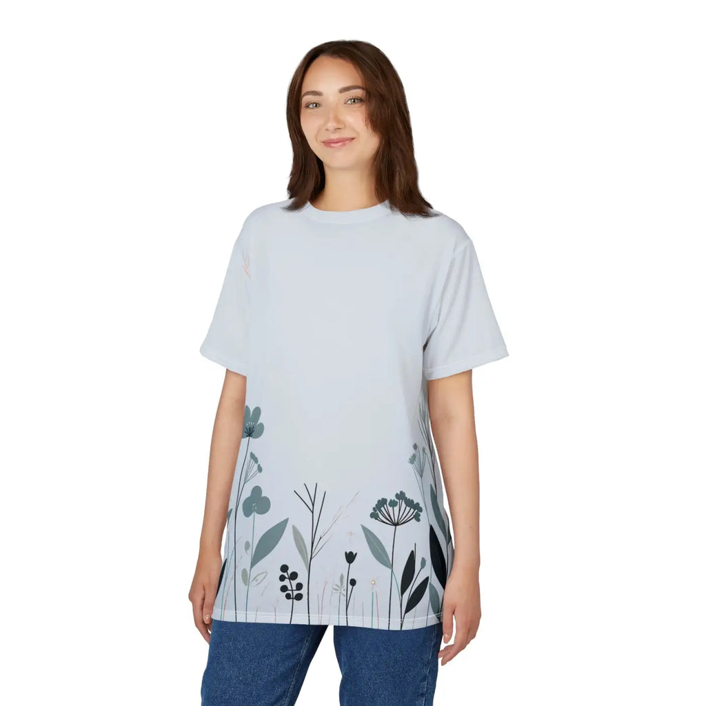 Botanical Print Unisex Tee - Festival Vibes Nature Lover - DipaliZ