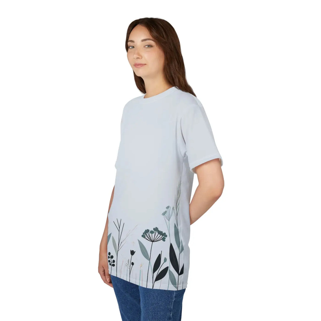 Botanical Print Unisex Tee - Festival Vibes Nature Lover - DipaliZ