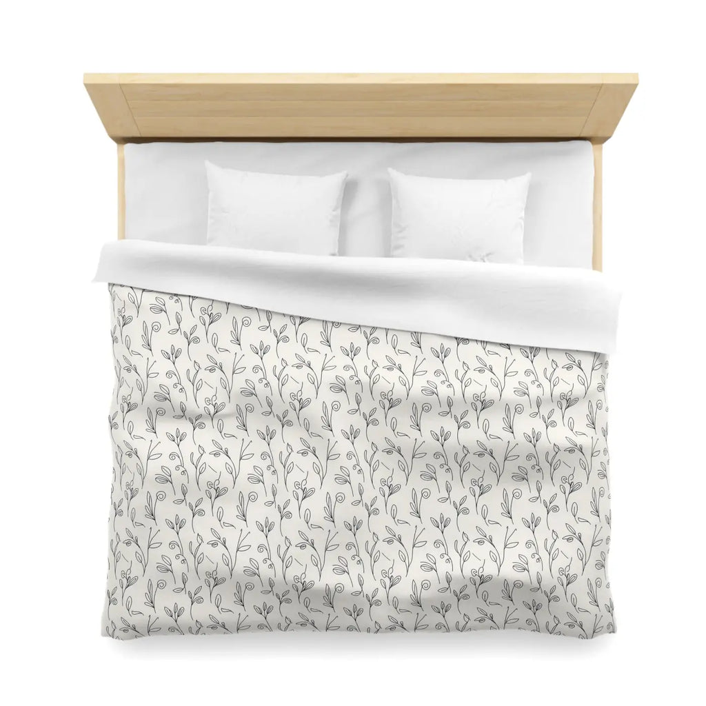 Vine Microfiber Duvet Cover - Botanical Comfort - DipaliZ