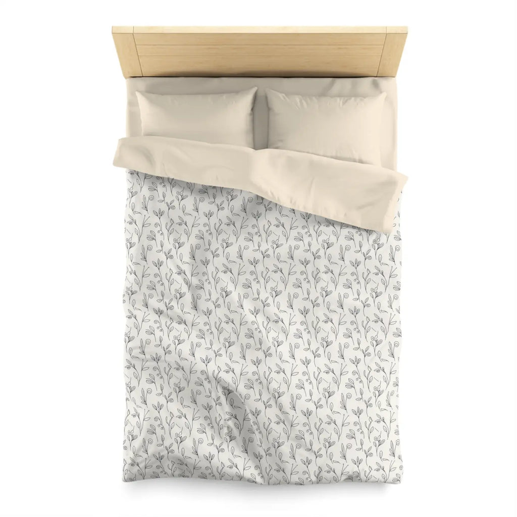 Vine Microfiber Duvet Cover - Botanical Comfort - DipaliZ