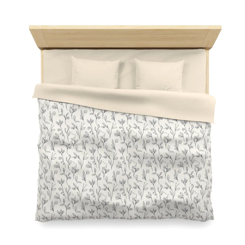 Vine Microfiber Duvet Cover - Botanical Comfort - DipaliZ