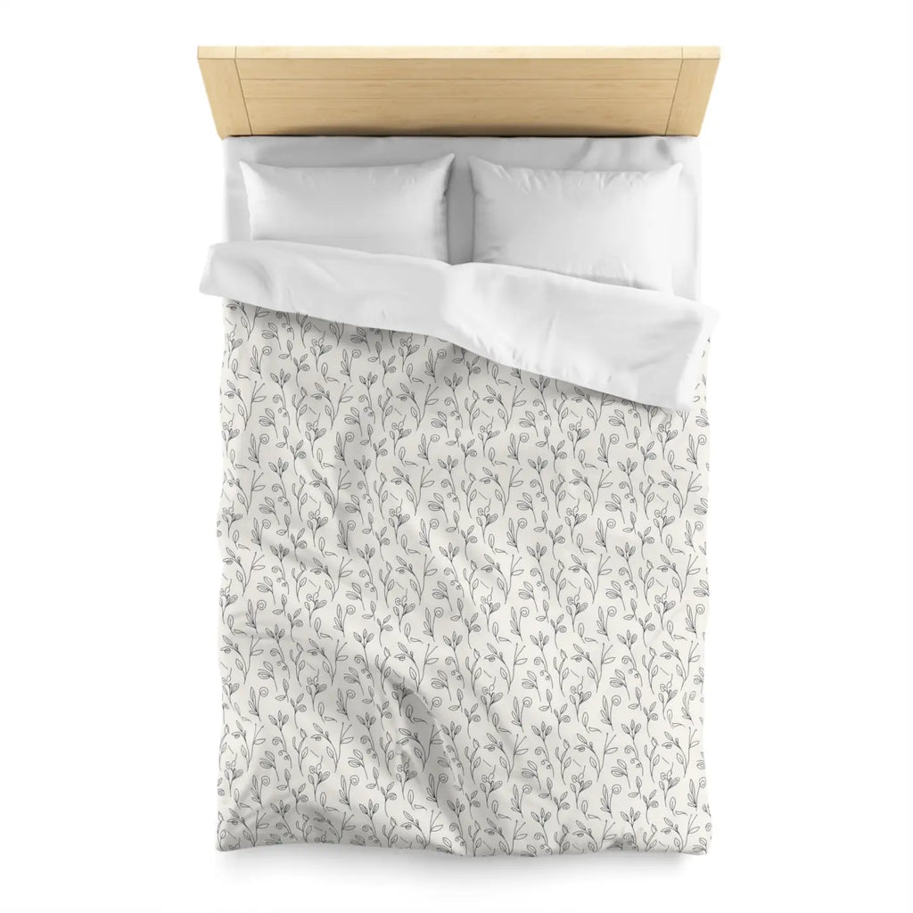 Vine Microfiber Duvet Cover - Botanical Comfort - DipaliZ