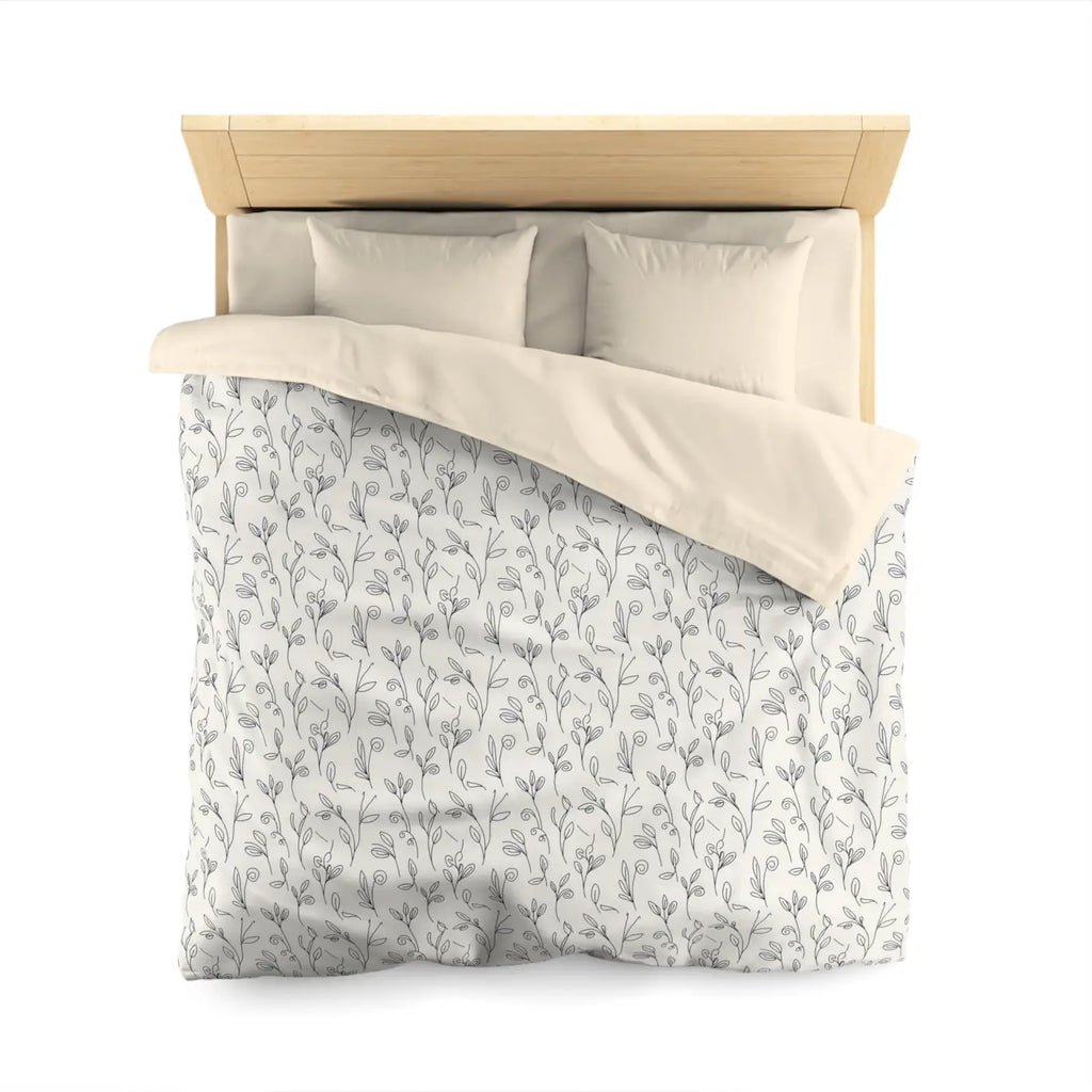 Vine Microfiber Duvet Cover - Botanical Comfort - DipaliZ